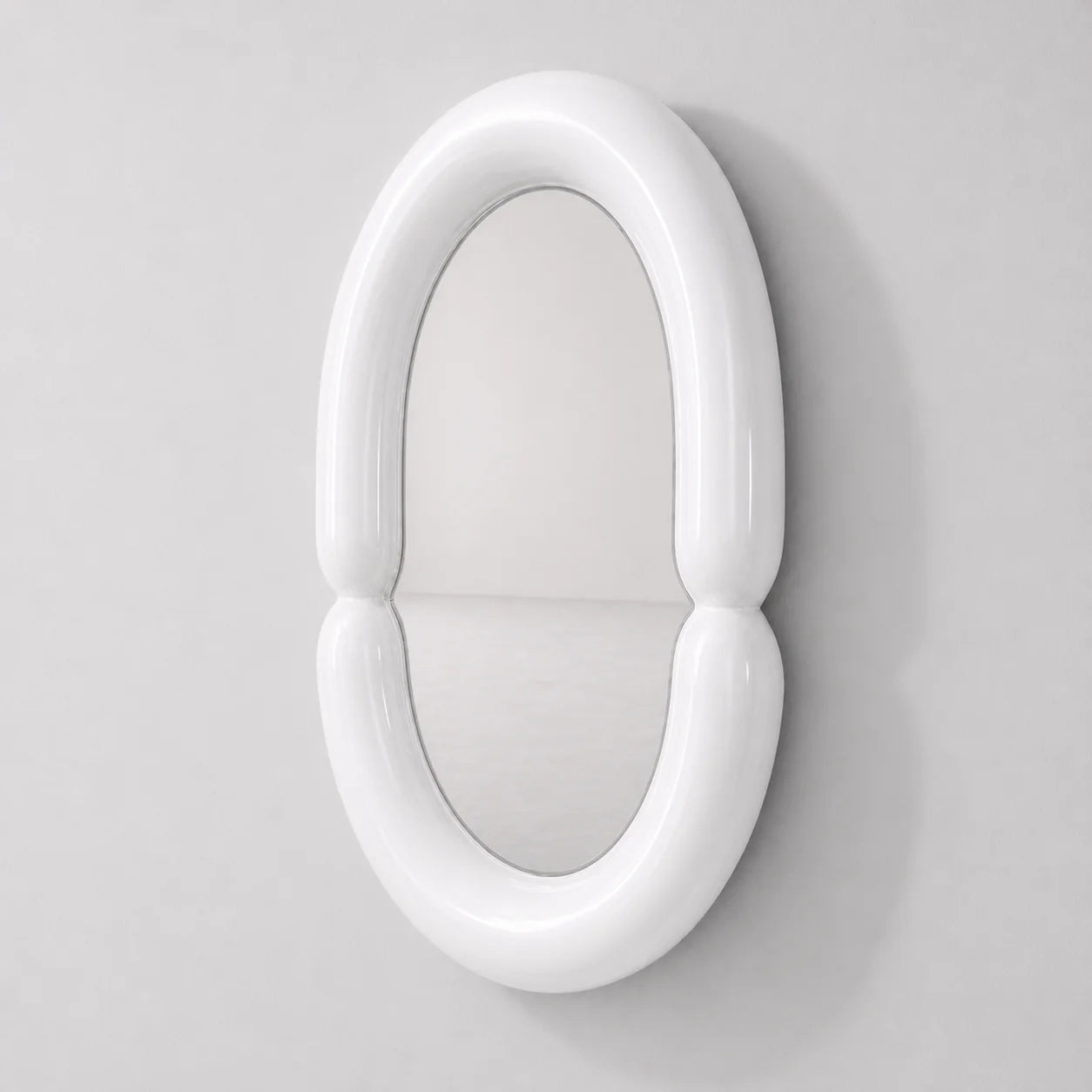 Luxury Modern Orrery White Oval Mirror European Style for Villa