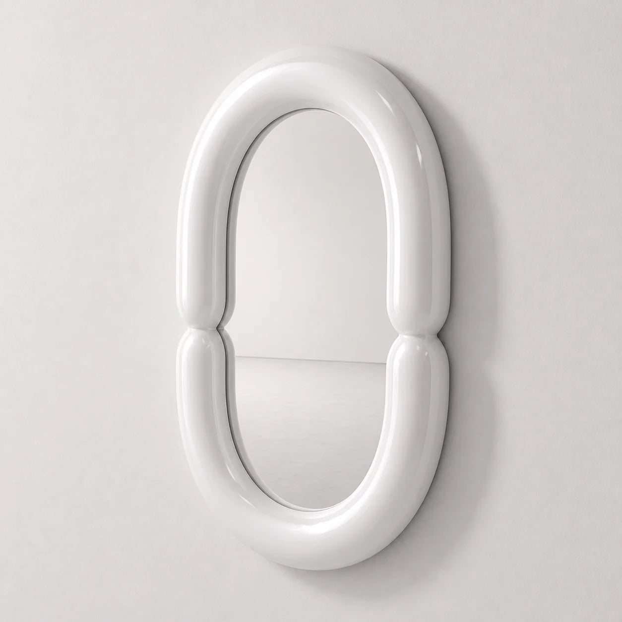 Luxury Modern Orrery White Oval Mirror European Style for Villa