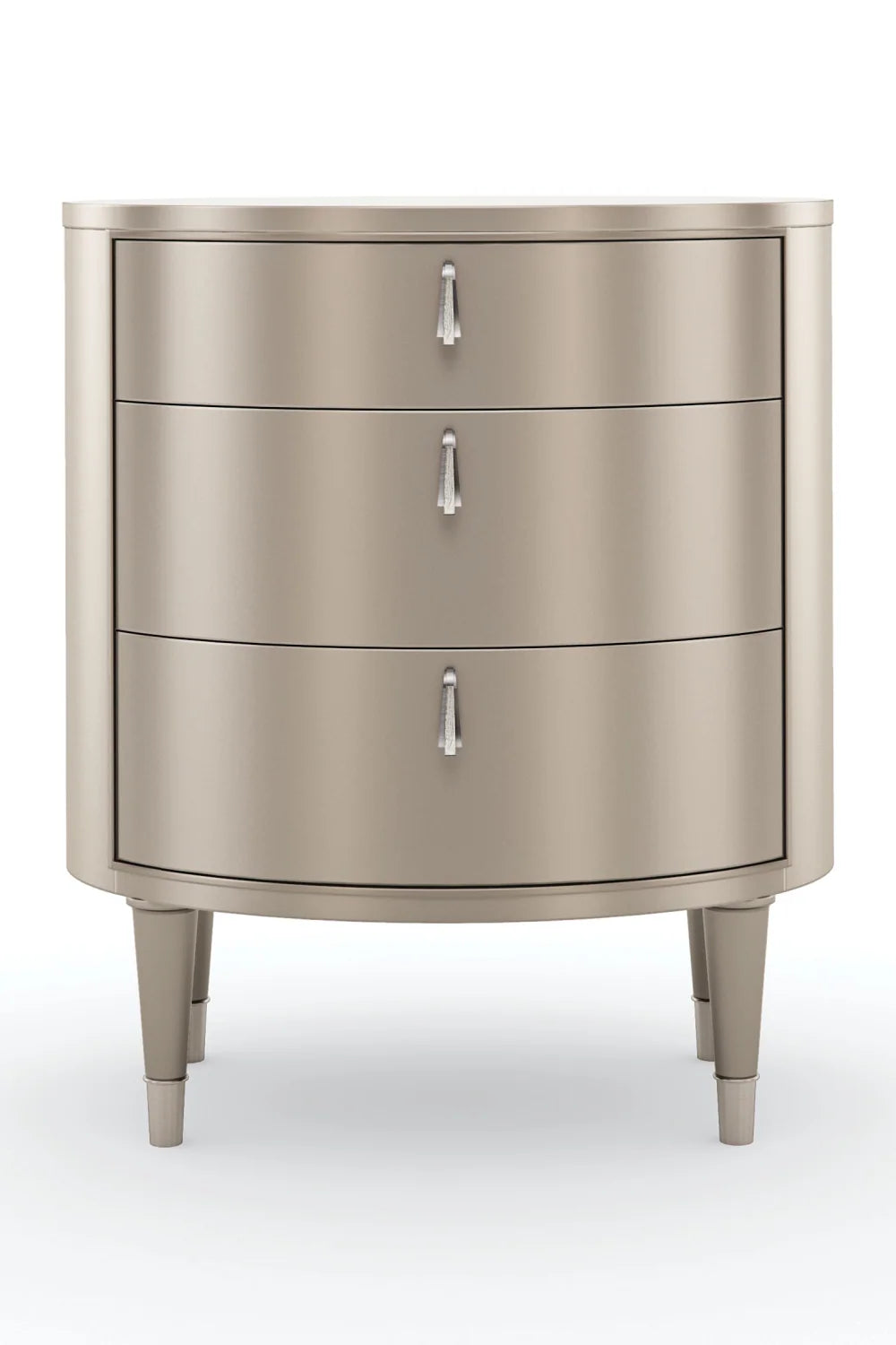 Luxury Modern Oval Silver Nightstand European Style for Villa