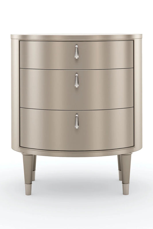 Luxury Modern Oval Silver Nightstand European Style for Villa
