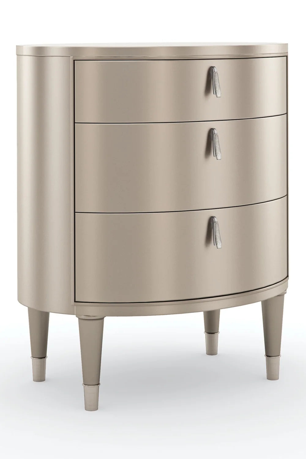 Luxury Modern Oval Silver Nightstand European Style for Villa
