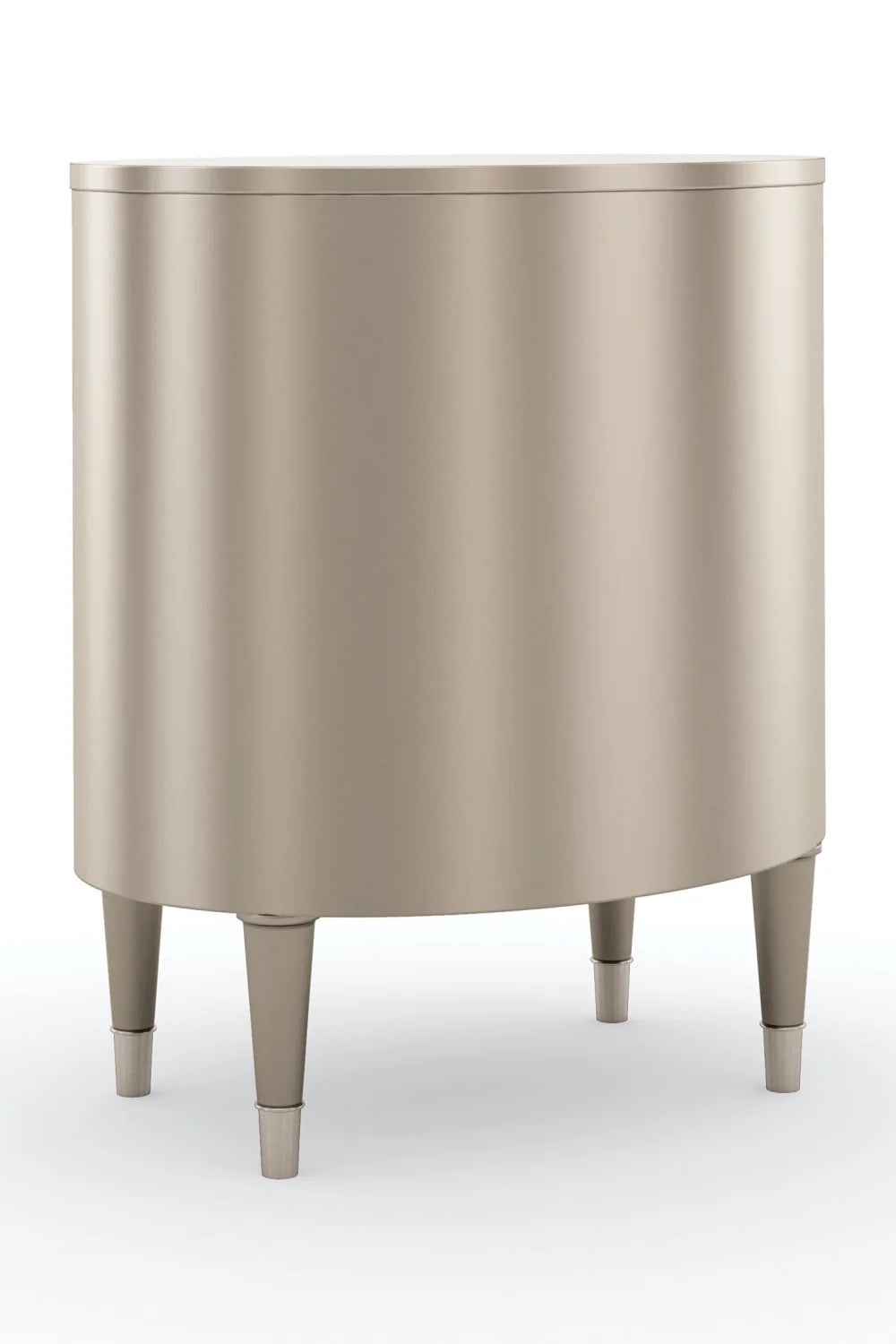 Luxury Modern Oval Silver Nightstand European Style for Villa