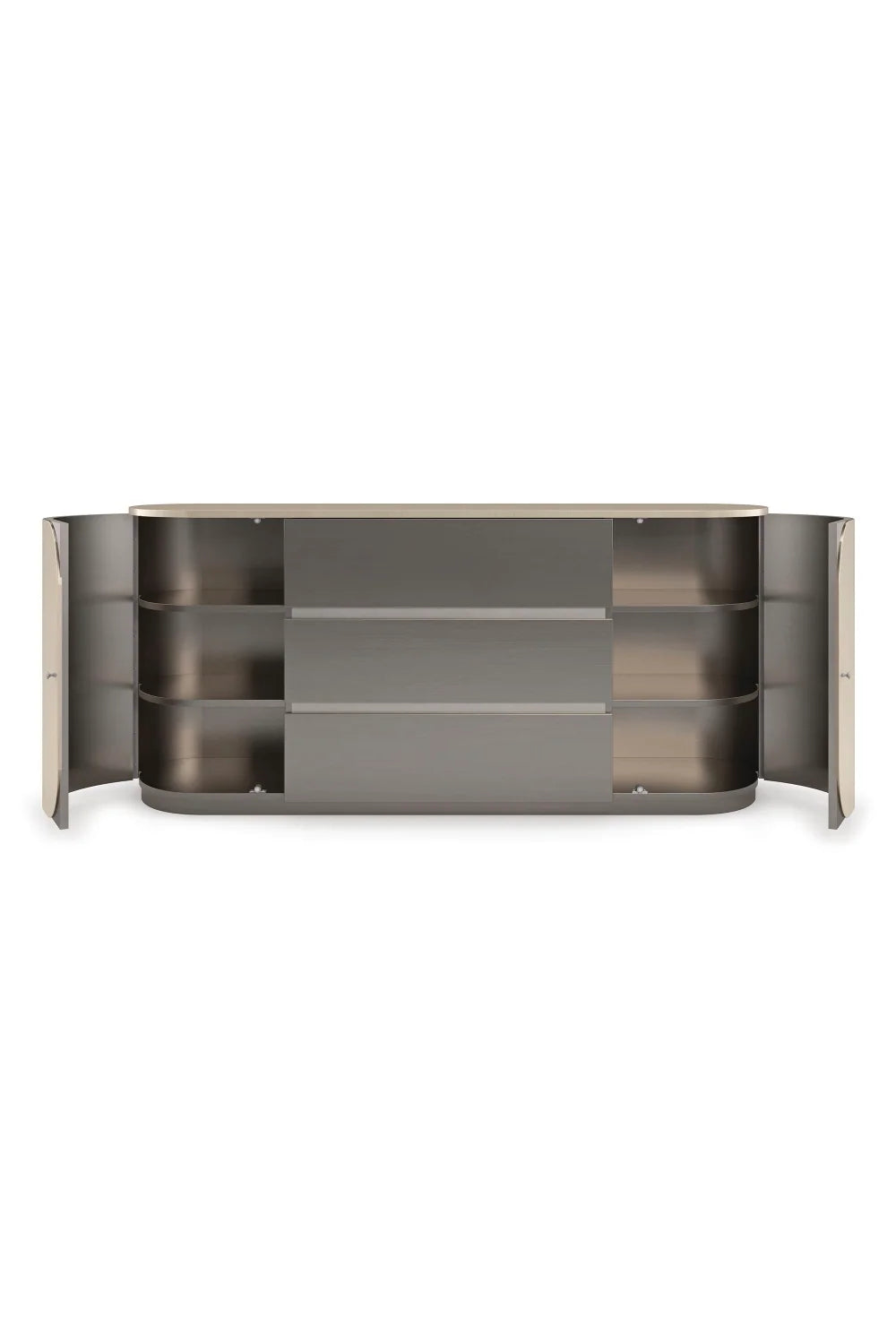 Luxury Modern Oval Wood Dresser European Style for Villa