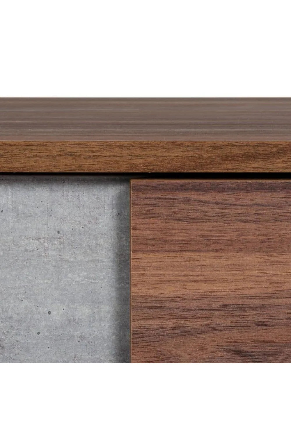 Luxury Modern Palermo Concrete Walnut Nightstand European Style for Villa
