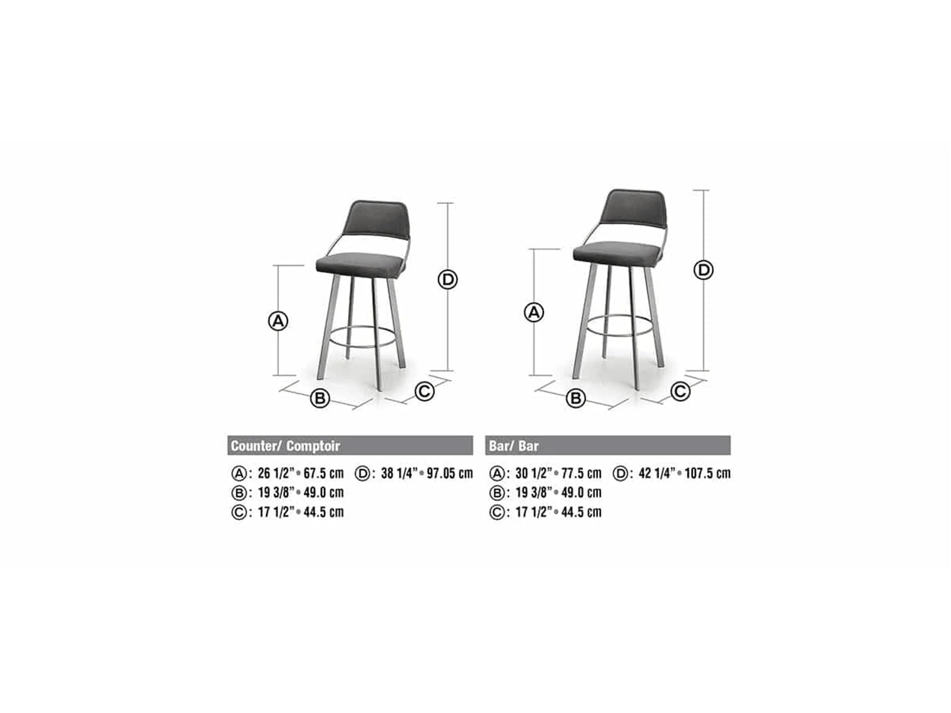 Luxury Modern Pamina Bar Stool European Style for Villa