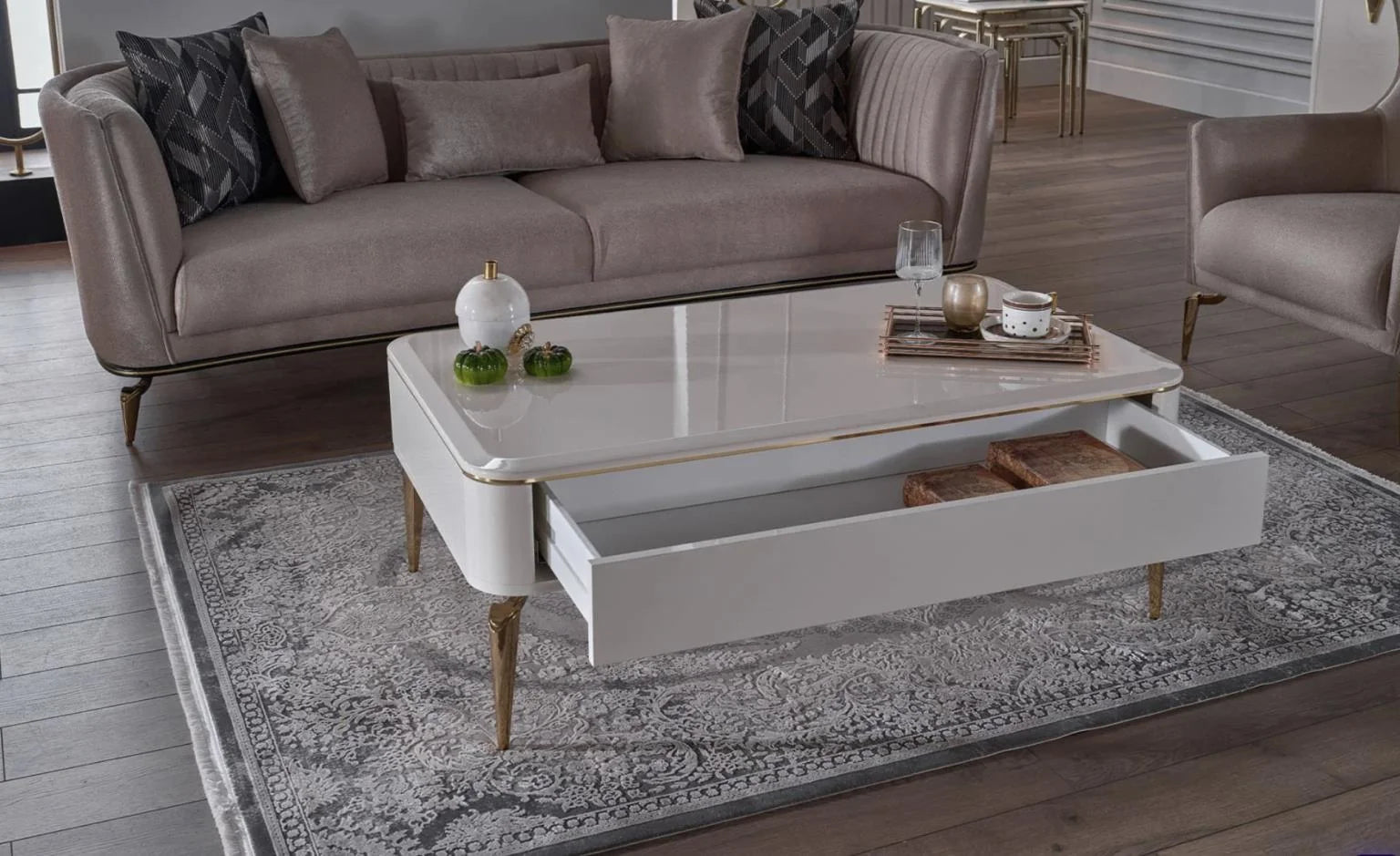 Luxury Modern Paris Coffee Table European Style for Villa