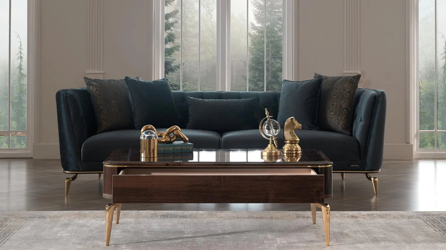 Luxury Modern Paris Sleeper Sofa European Style for Villa
