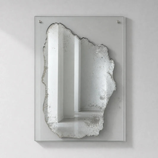 Luxury Modern Patina Silver Mirror European Style for Villa
