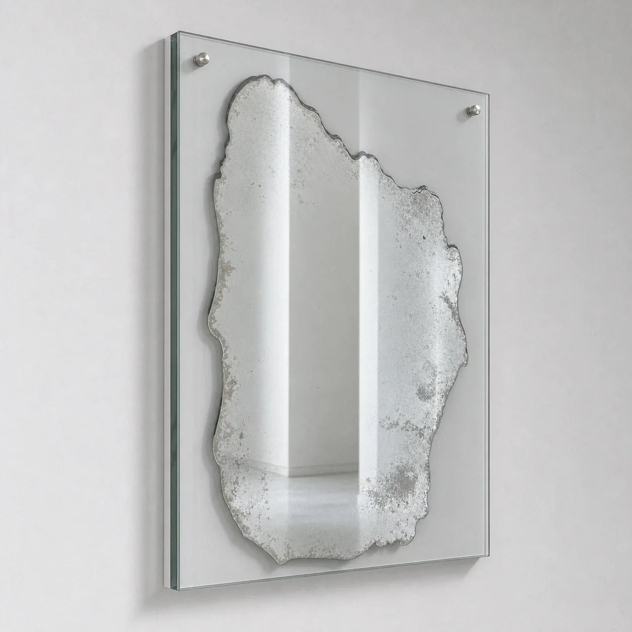 Luxury Modern Patina Silver Mirror European Style for Villa