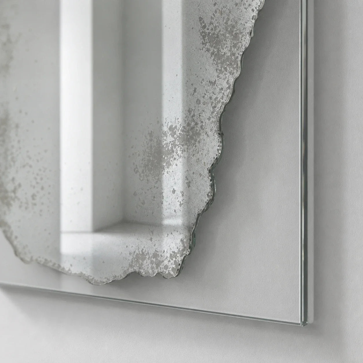 Luxury Modern Patina Silver Mirror European Style for Villa