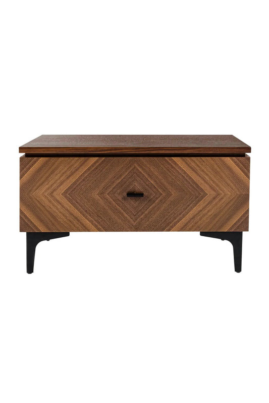Luxury Modern Paula 1-Drawer Nightstand European Style for Villa