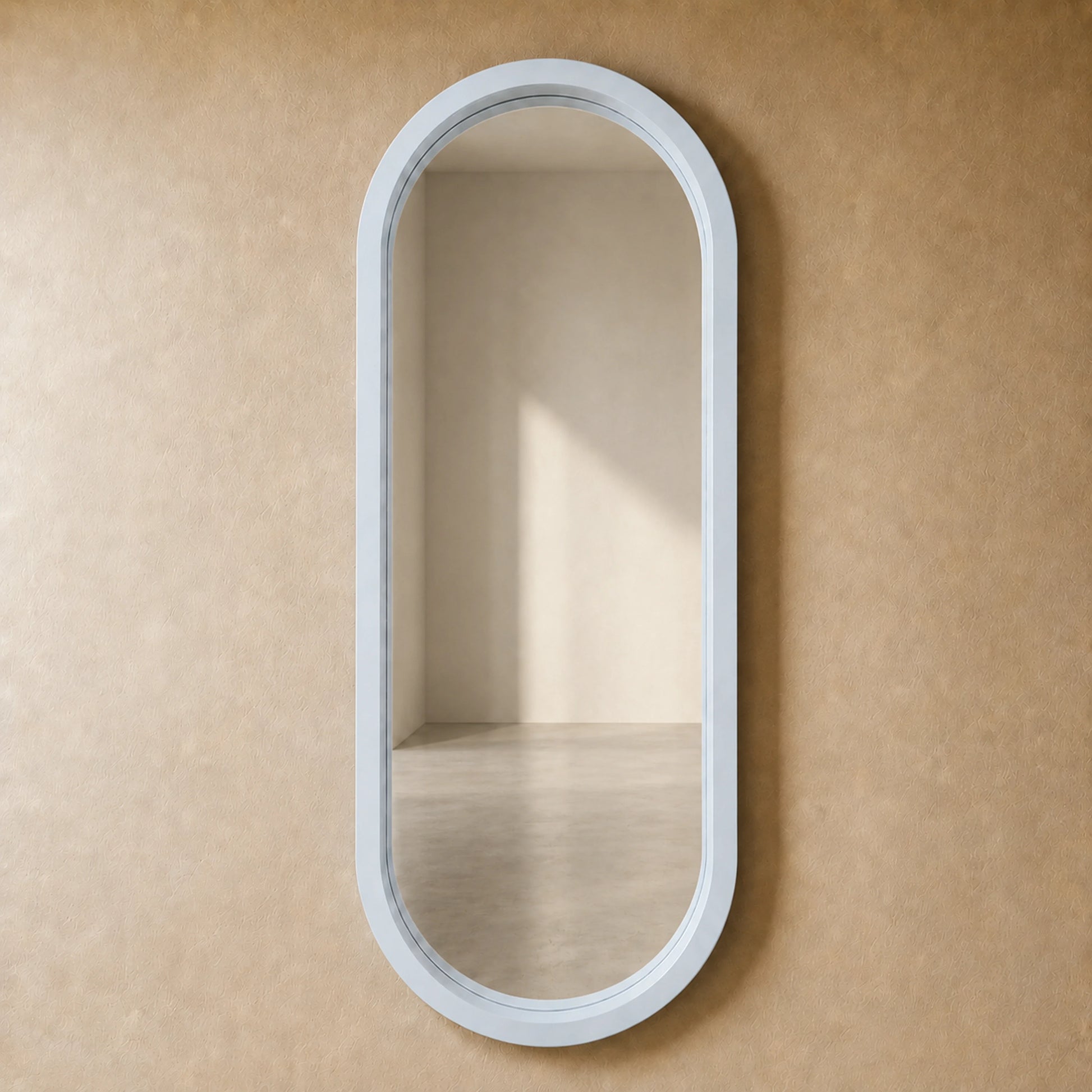 Luxury Modern Pill White Mirror European Style for Villa
