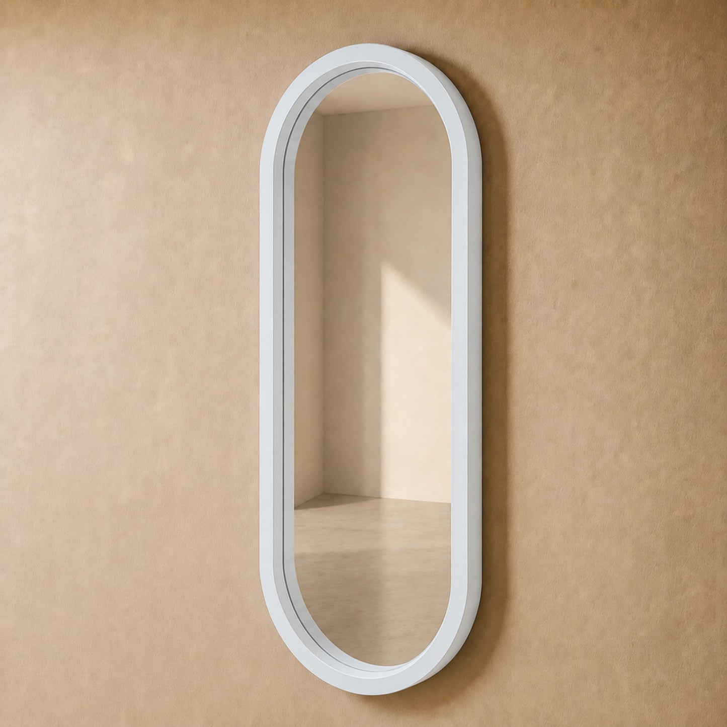 Luxury Modern Pill White Mirror European Style for Villa