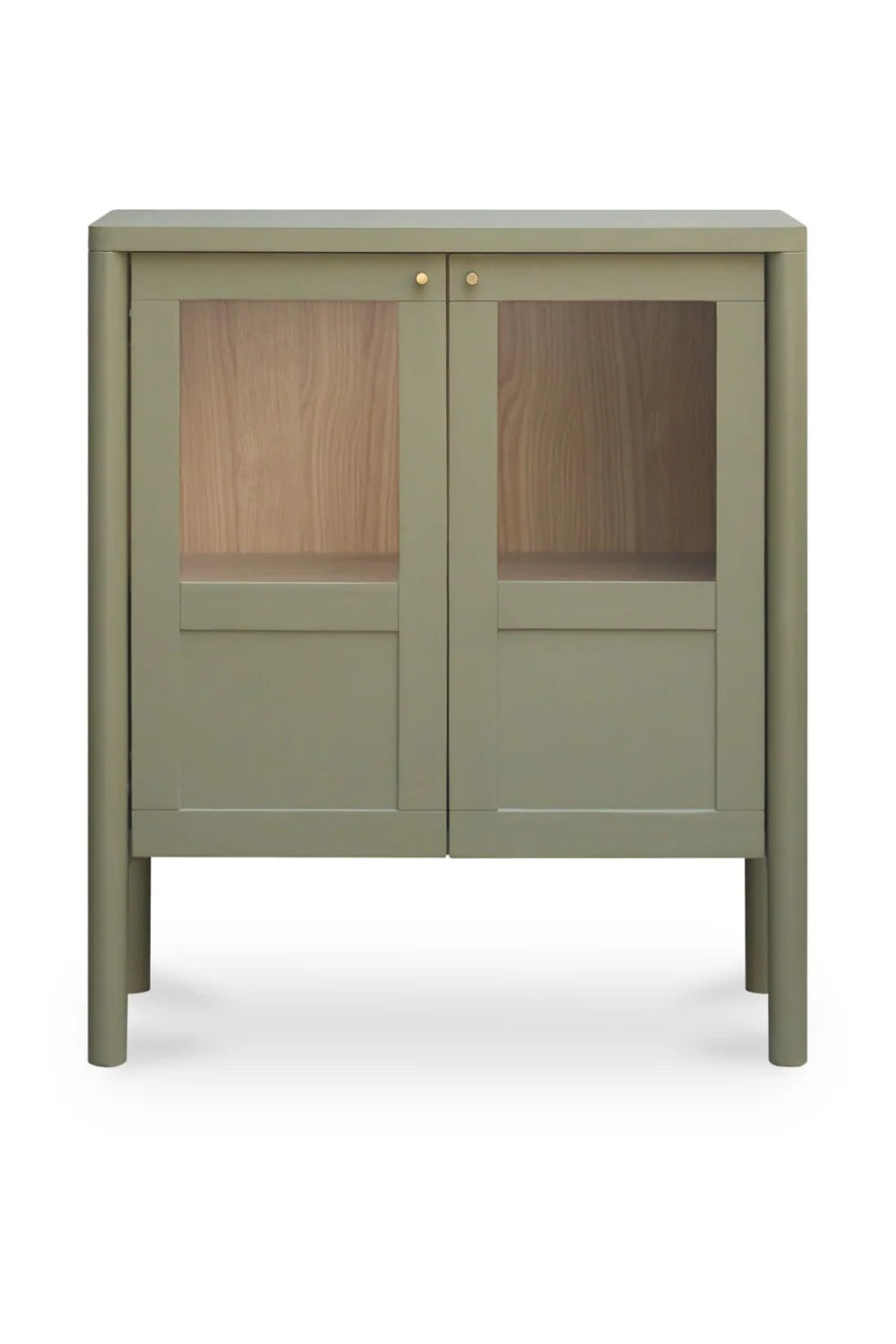 Luxury Modern Pine Glass Display Cabinet European Style for Villa