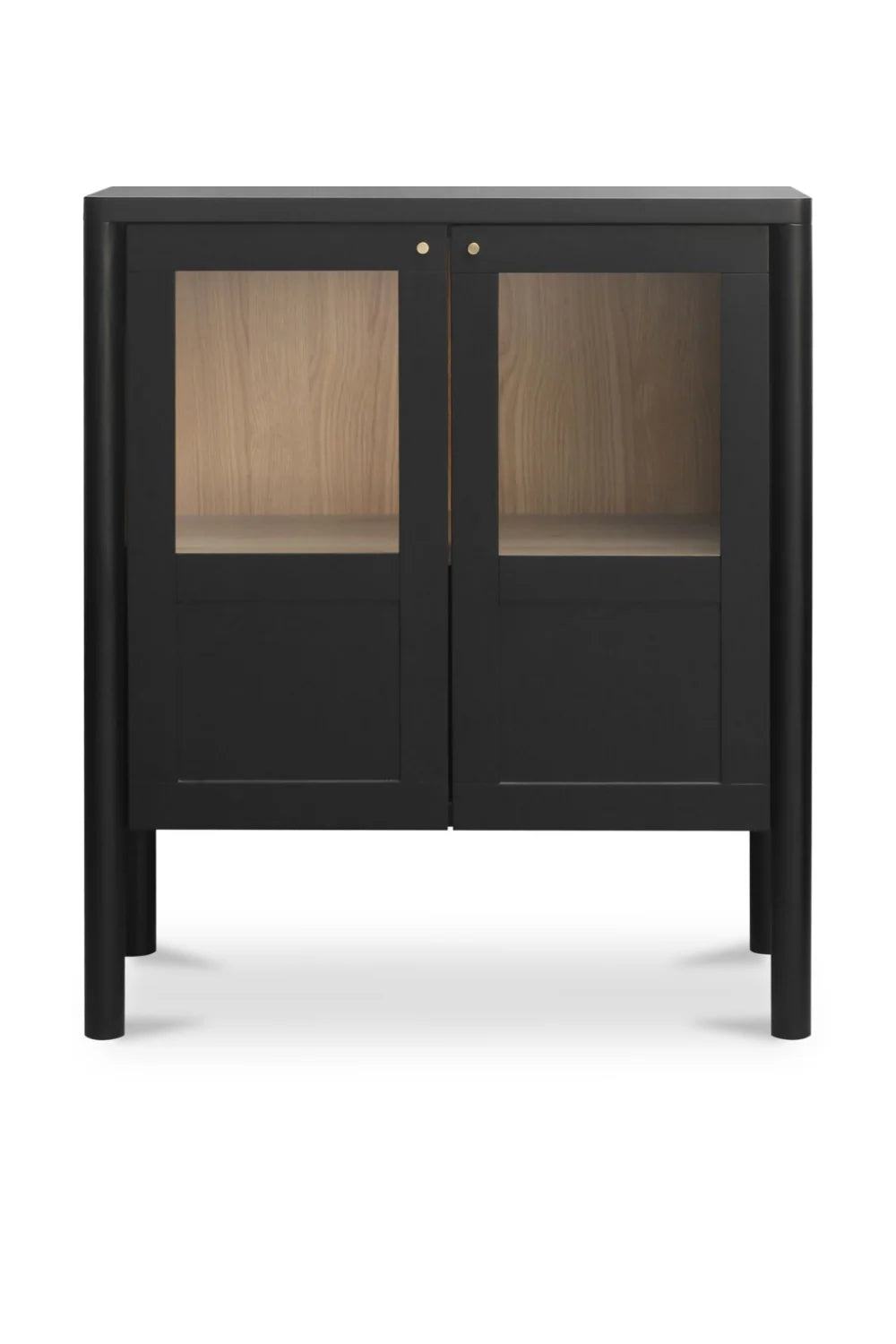 Luxury Modern Pine Glass Display Cabinet European Style for Villa