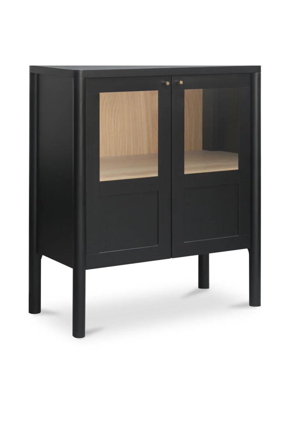 Luxury Modern Pine Glass Display Cabinet European Style for Villa