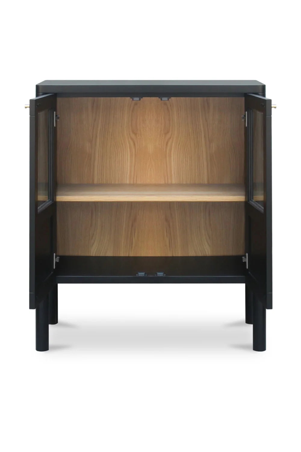 Luxury Modern Pine Glass Display Cabinet European Style for Villa