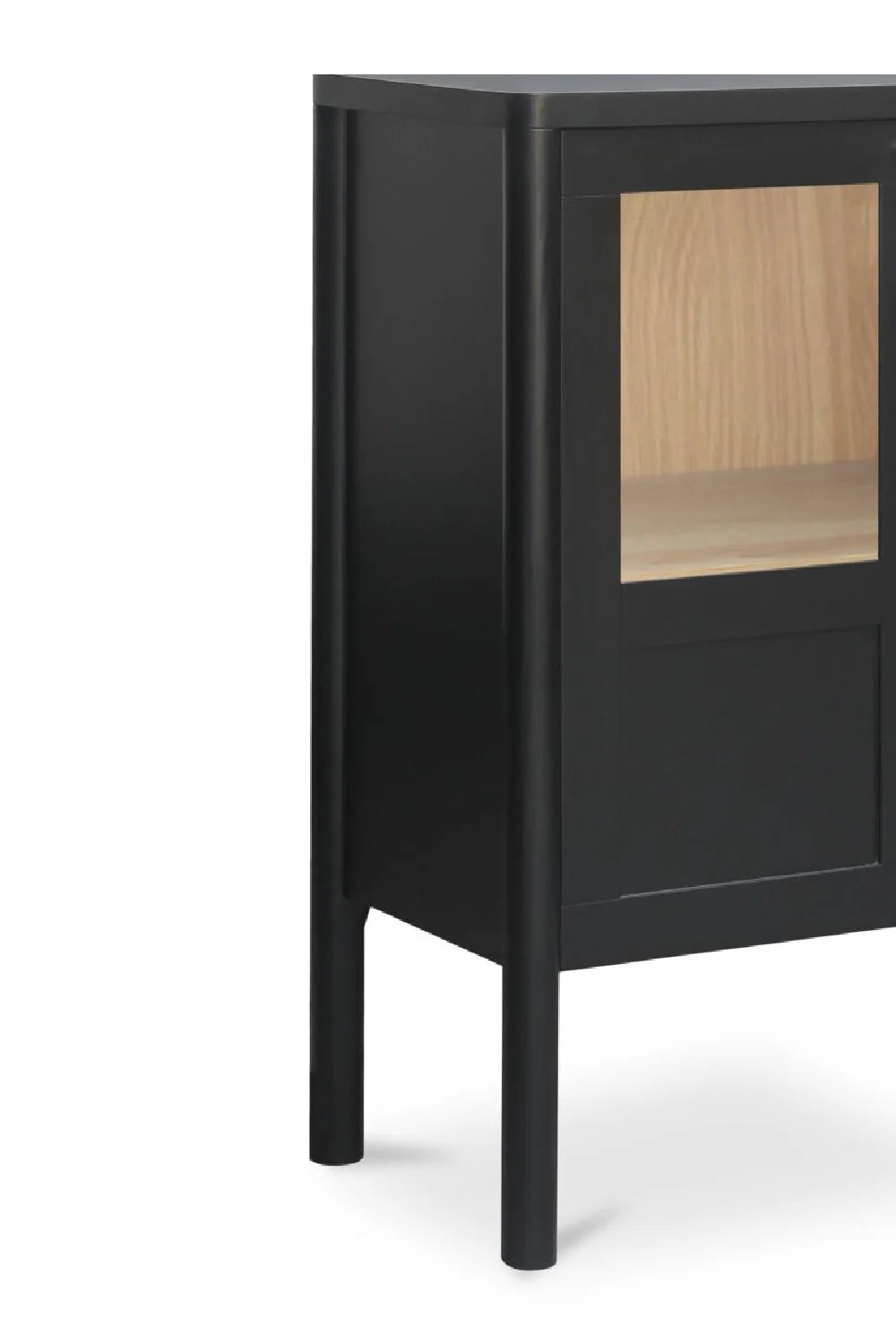 Luxury Modern Pine Glass Display Cabinet European Style for Villa