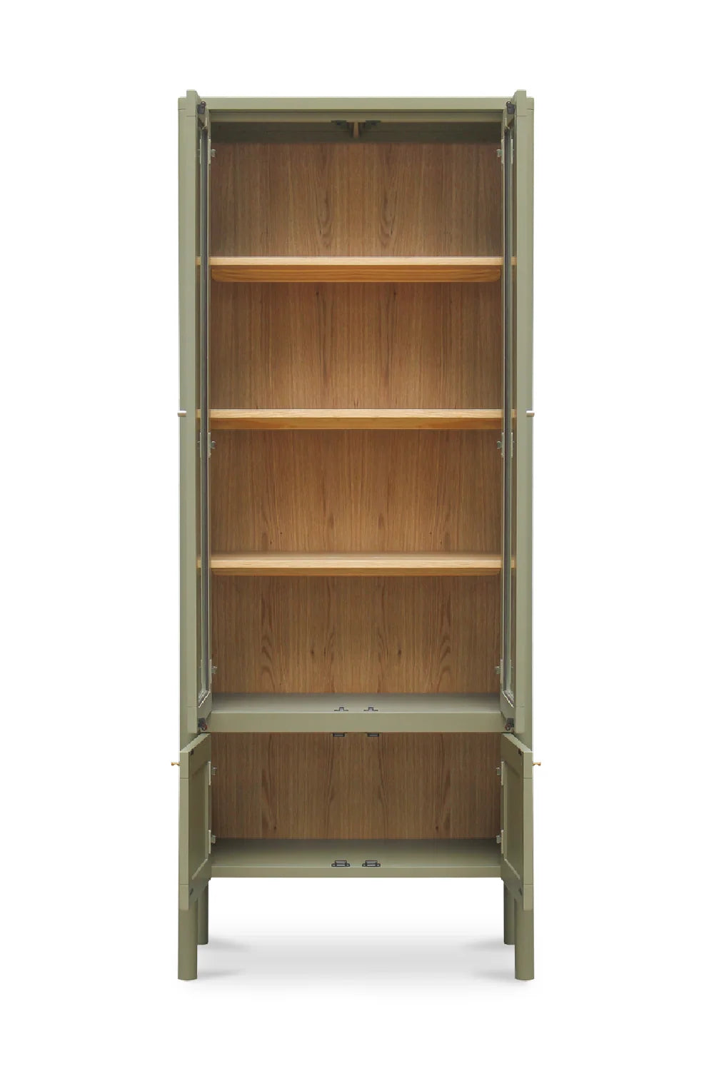 Luxury Modern Pine Glass Display Cabinet European Style for Villa
