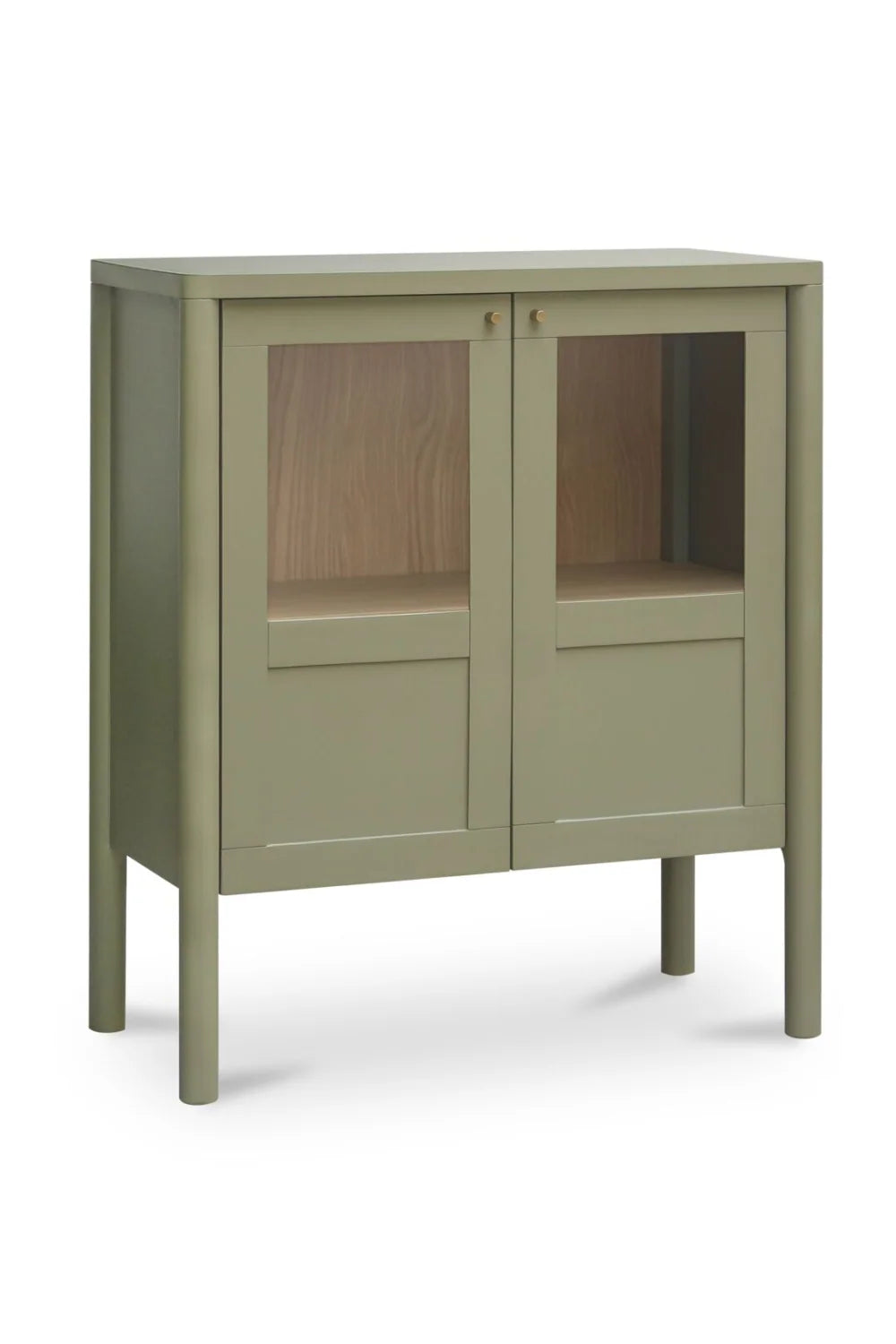 Luxury Modern Pine Glass Display Cabinet European Style for Villa