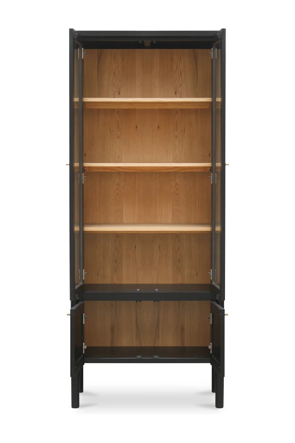 Luxury Modern Pine Glass Display Cabinet European Style for Villa