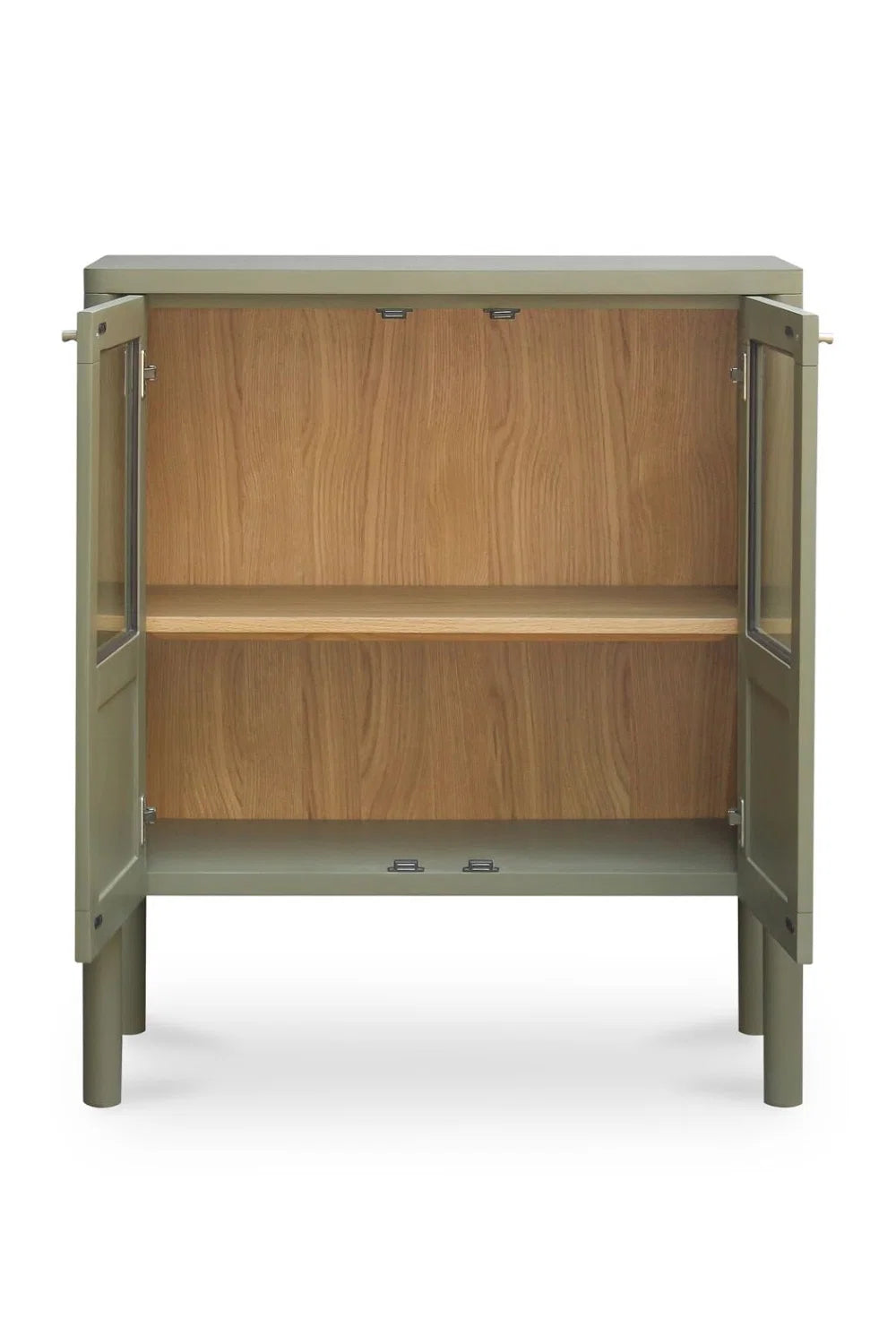 Luxury Modern Pine Glass Display Cabinet European Style for Villa