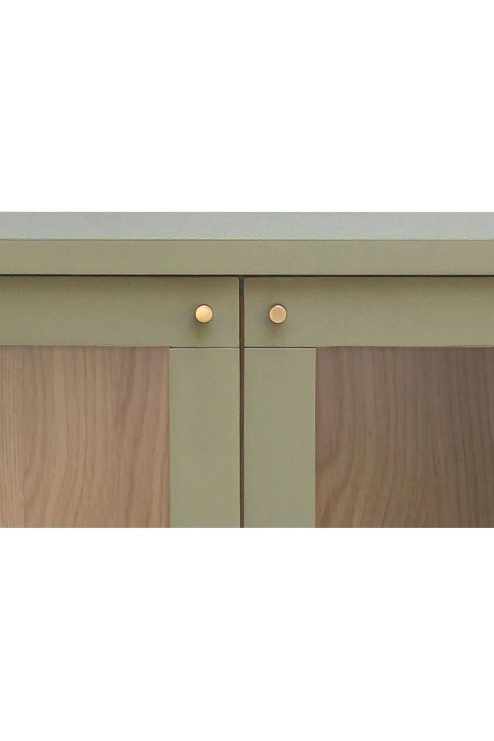 Luxury Modern Pine Glass Display Cabinet European Style for Villa