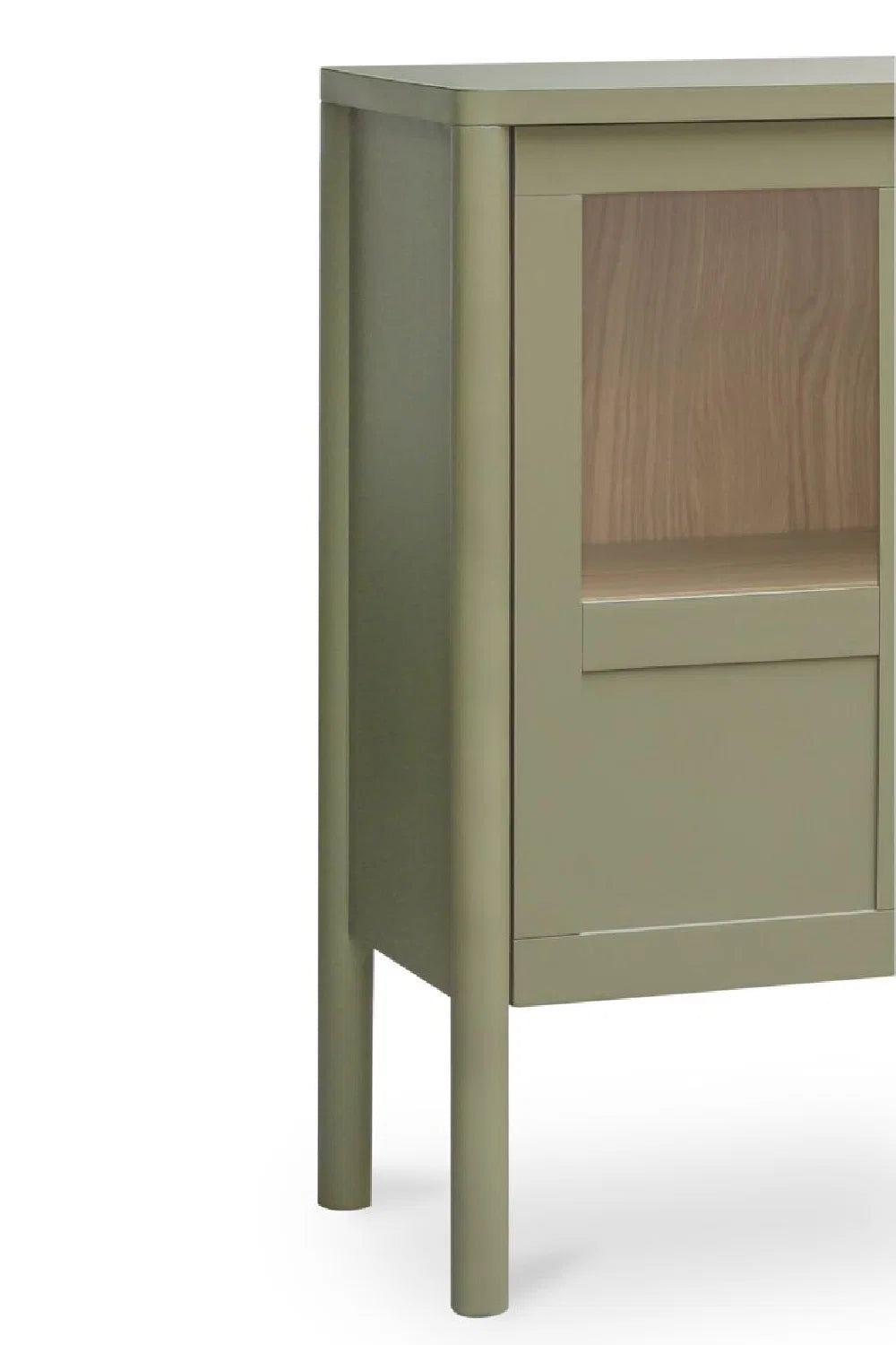 Luxury Modern Pine Glass Display Cabinet European Style for Villa
