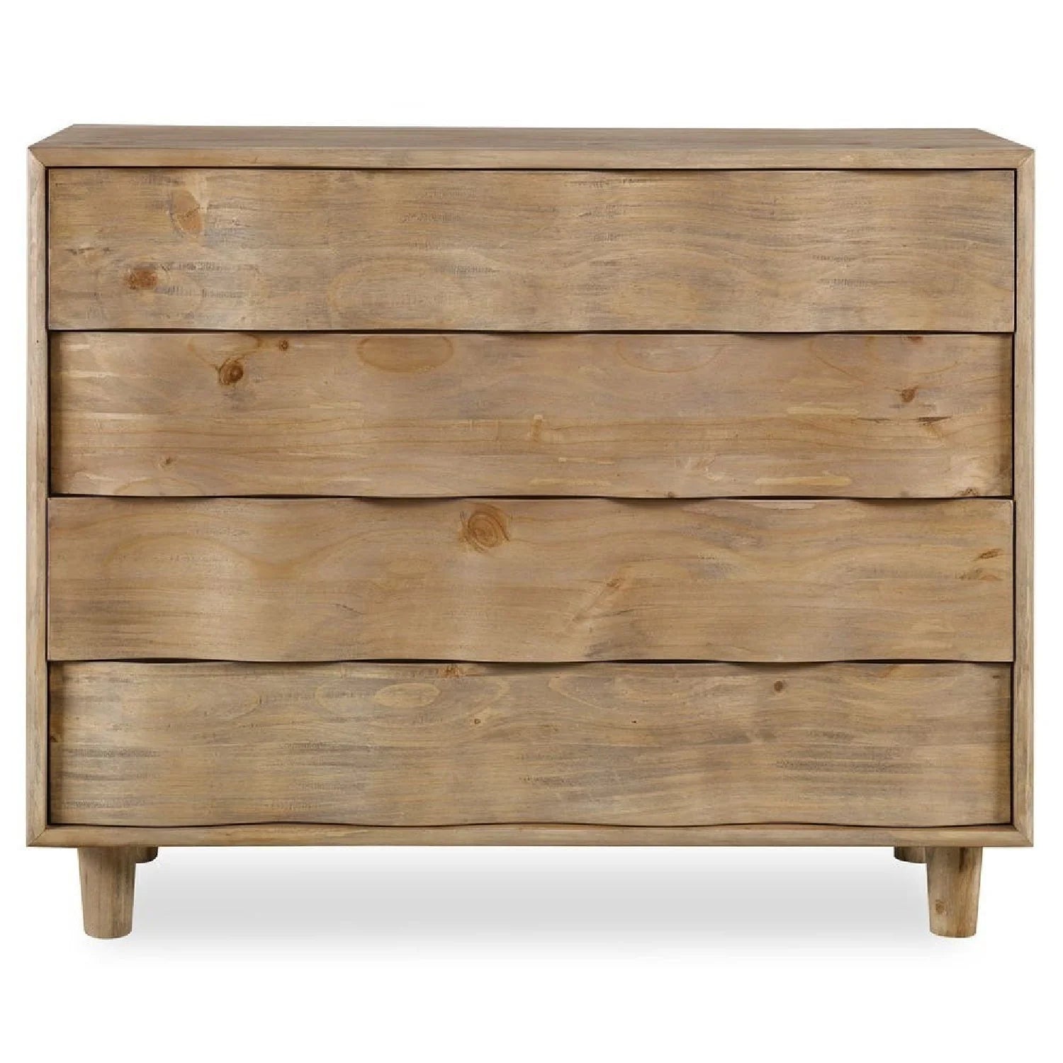 Luxury Modern Pine Wood 4-Drawer Chest European Style for Villa