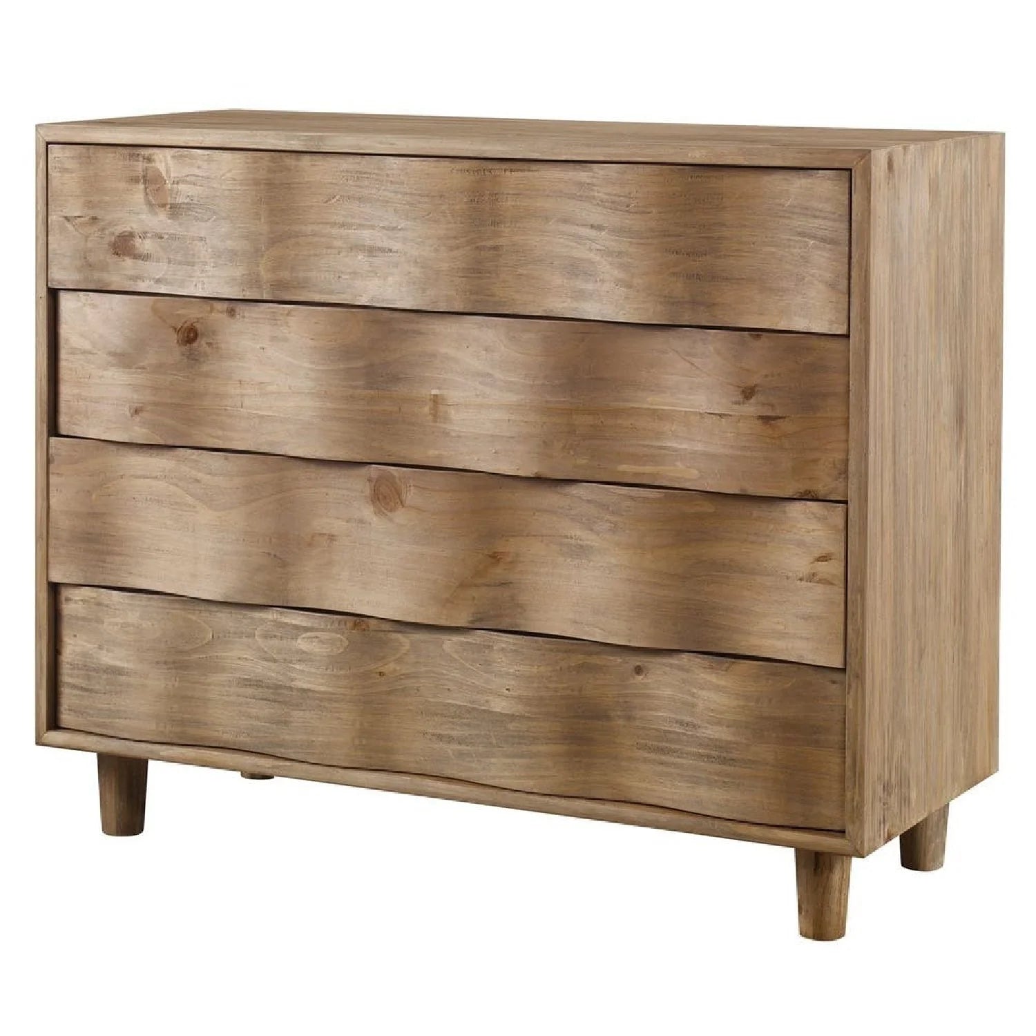Luxury Modern Pine Wood 4-Drawer Chest European Style for Villa