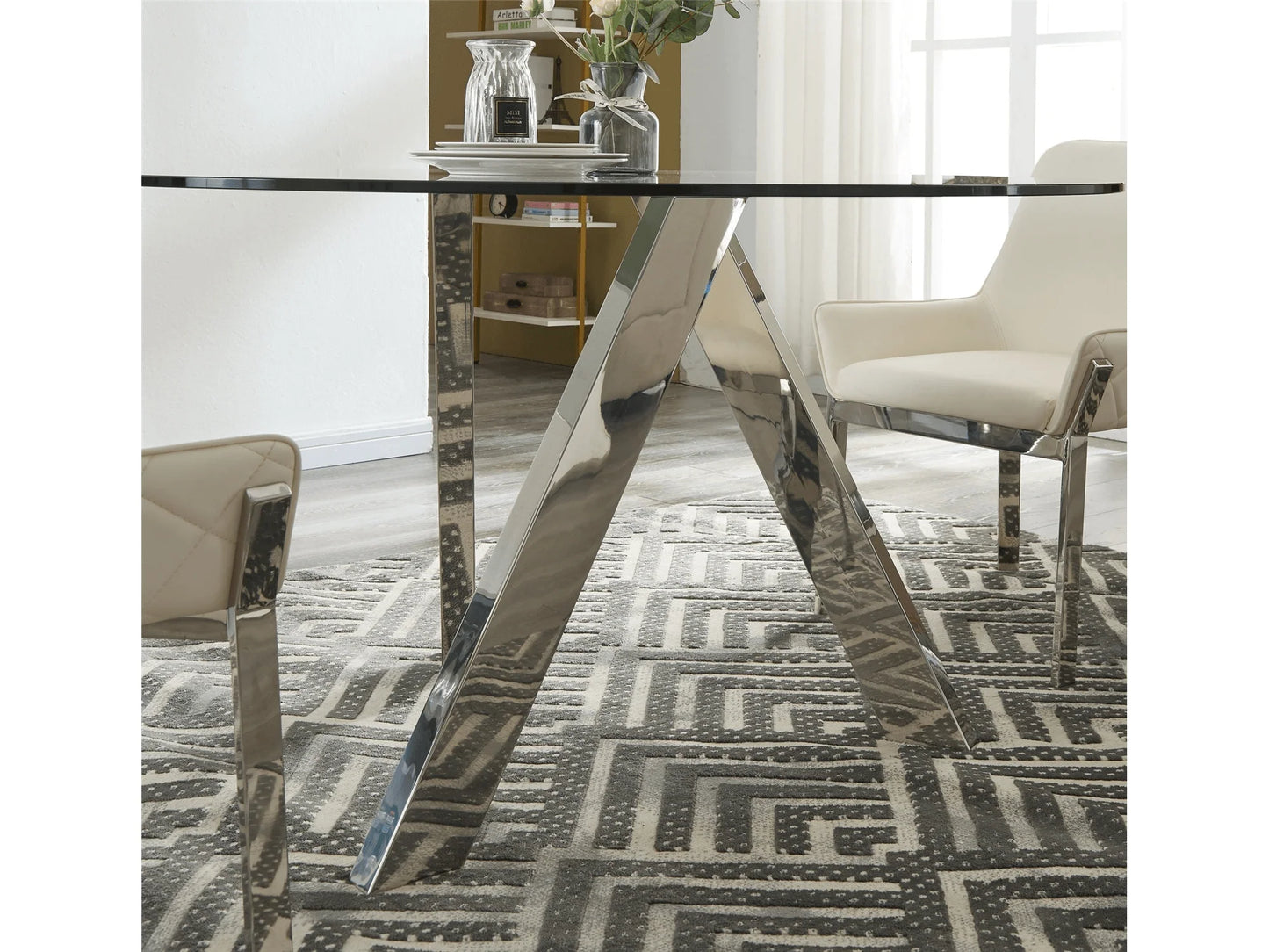 Luxury Modern Ping Dining Table European Style for Villa