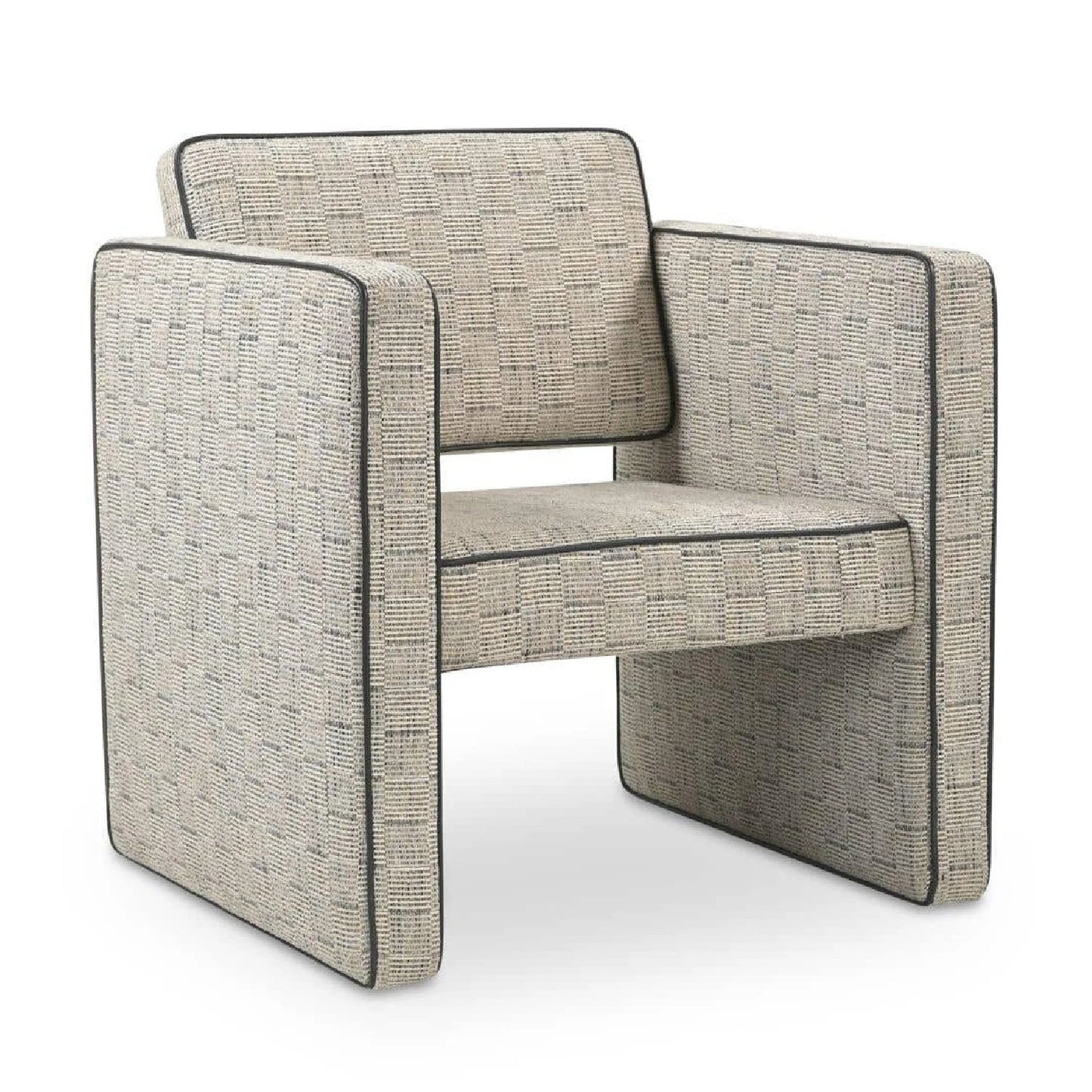 Luxury Modern Piped Accent Chair European Style for Villa