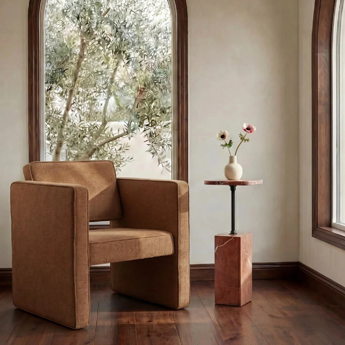 Luxury Modern Piped Accent Chair European Style for Villa