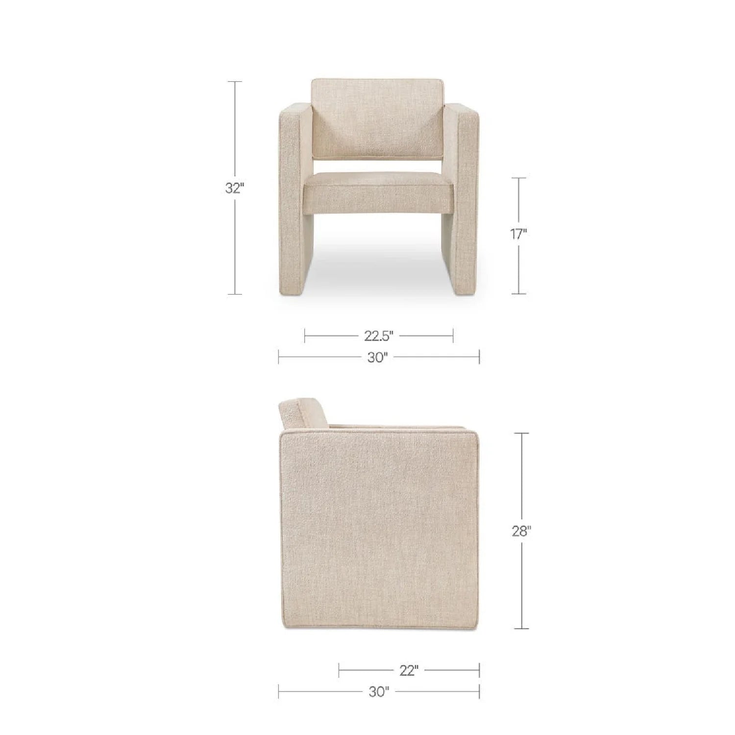 Luxury Modern Piped Accent Chair European Style for Villa