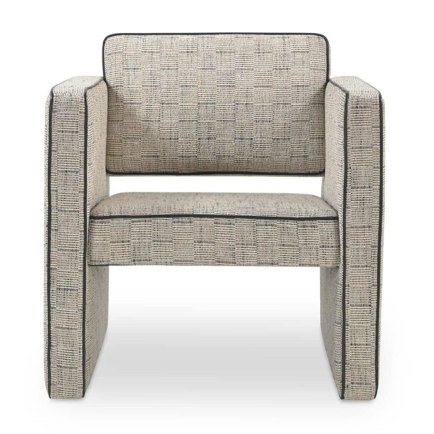 Luxury Modern Piped Accent Chair European Style for Villa