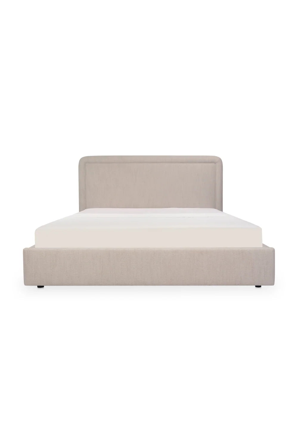 Luxury Modern Piped Detail Storage Bed European Style for Villa