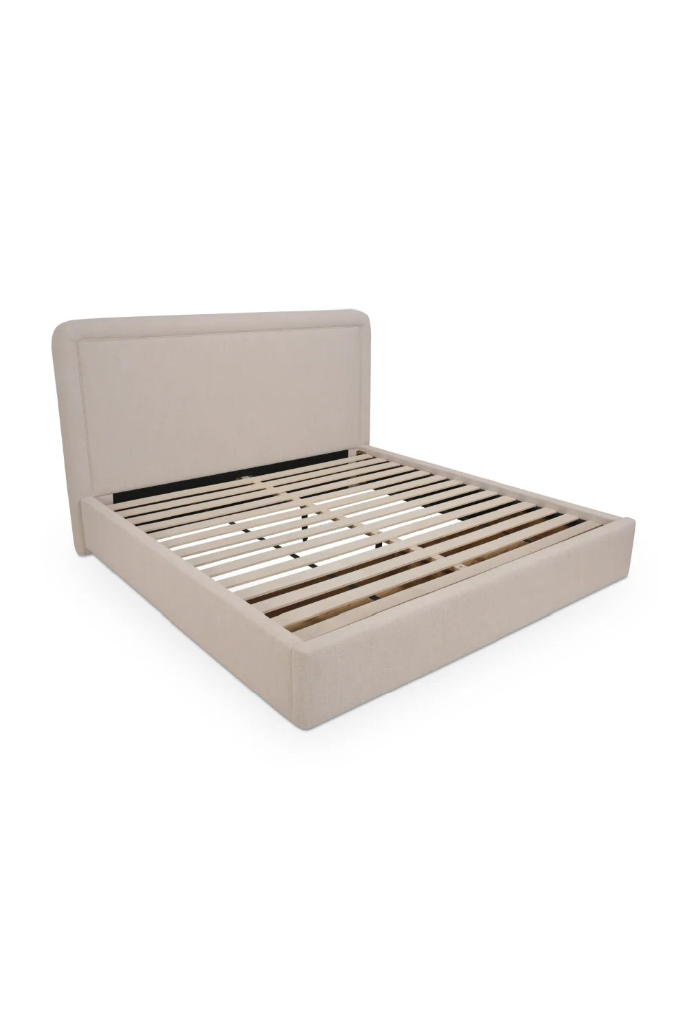 Luxury Modern Piped Detail Storage Bed European Style for Villa
