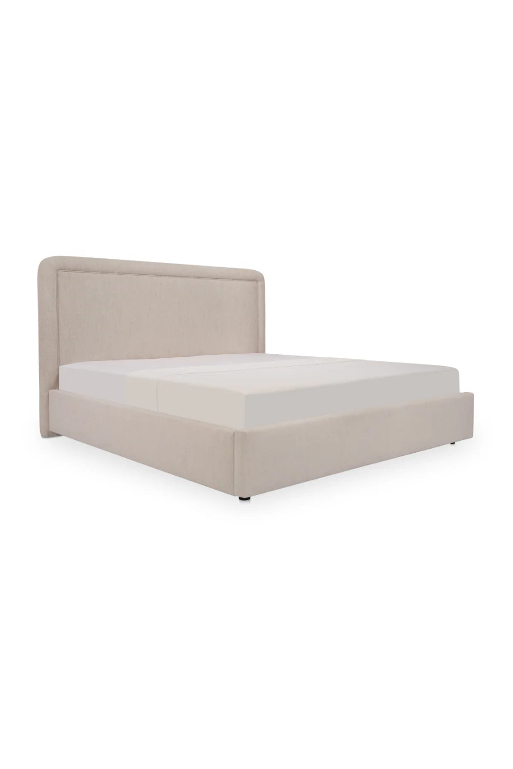 Luxury Modern Piped Detail Storage Bed European Style for Villa