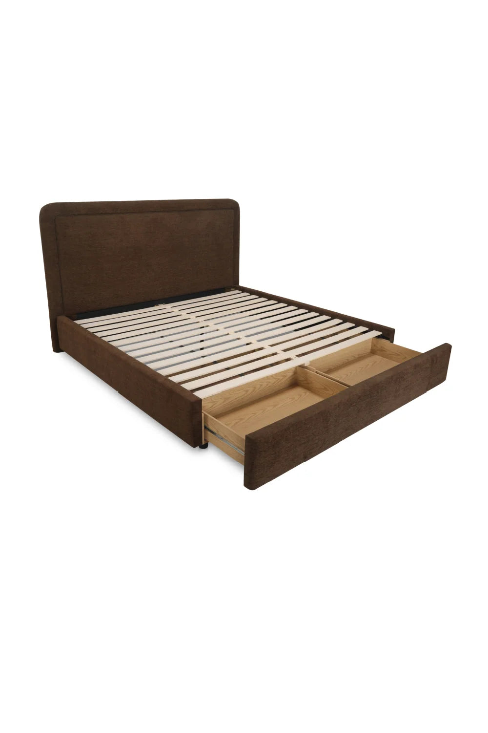Luxury Modern Piped Detail Storage Bed European Style for Villa