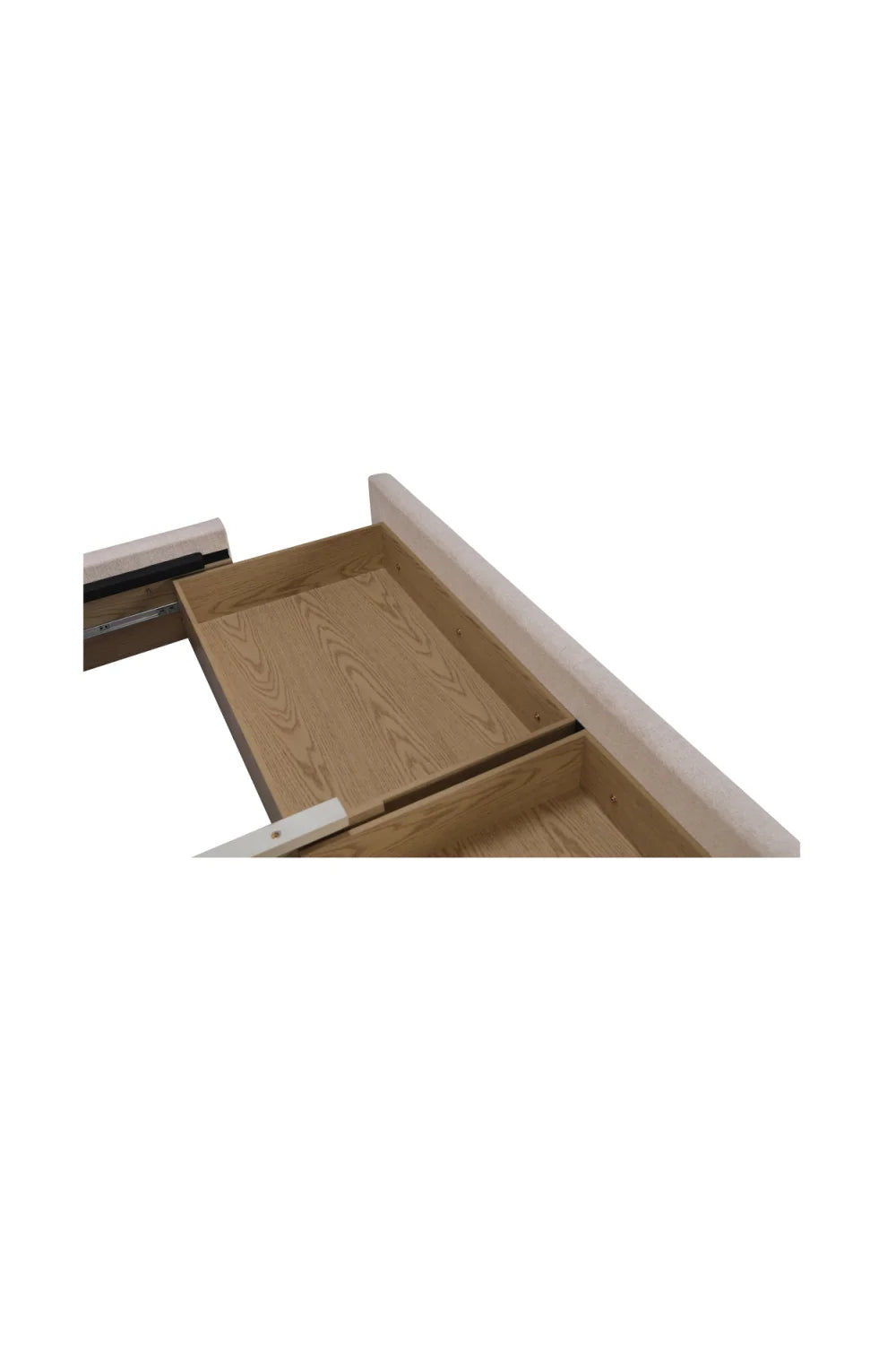 Luxury Modern Piped Detail Storage Bed European Style for Villa