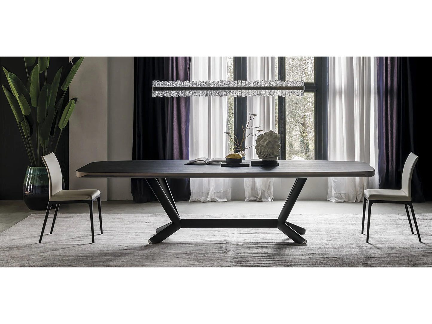 Luxury Modern Planer Dining Table European Style for Villa