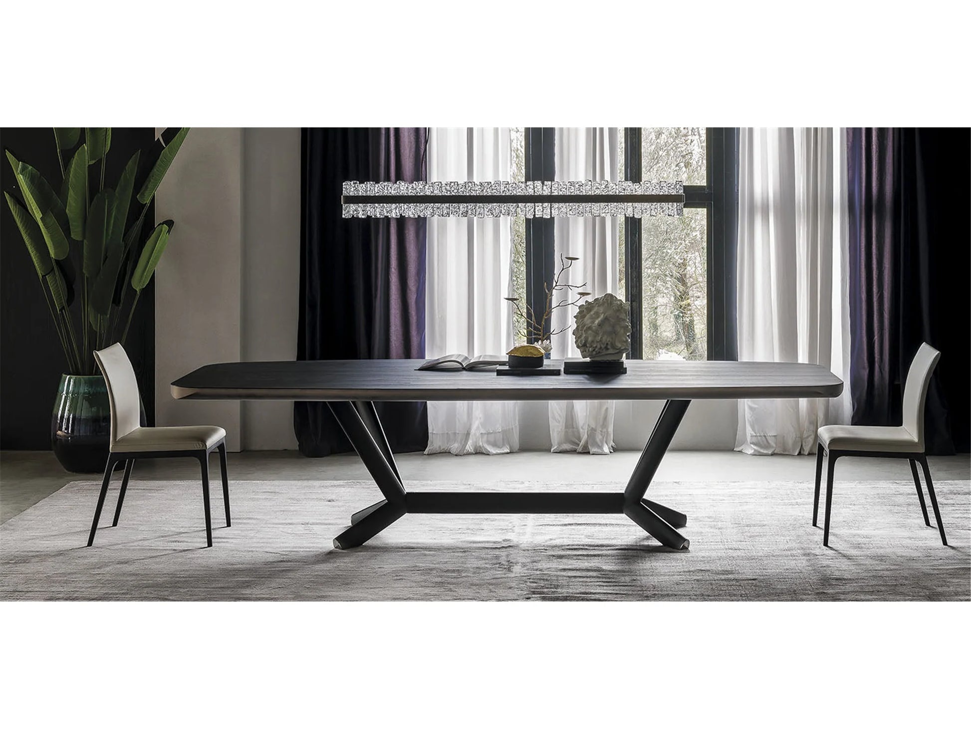 Luxury Modern Planer Dining Table European Style for Villa