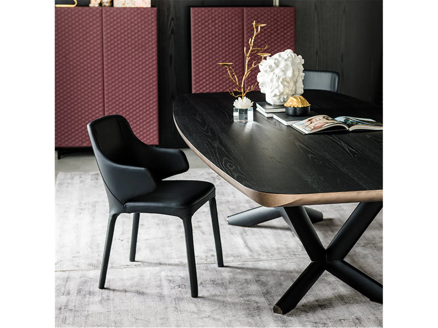 Luxury Modern Planer Dining Table European Style for Villa