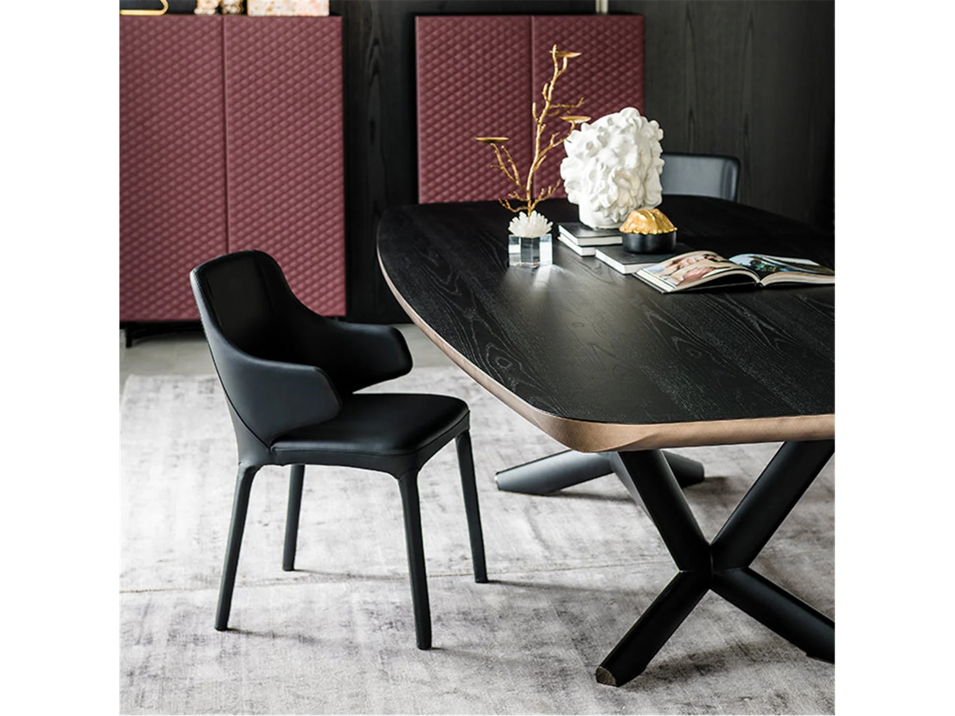 Luxury Modern Planer Dining Table European Style for Villa