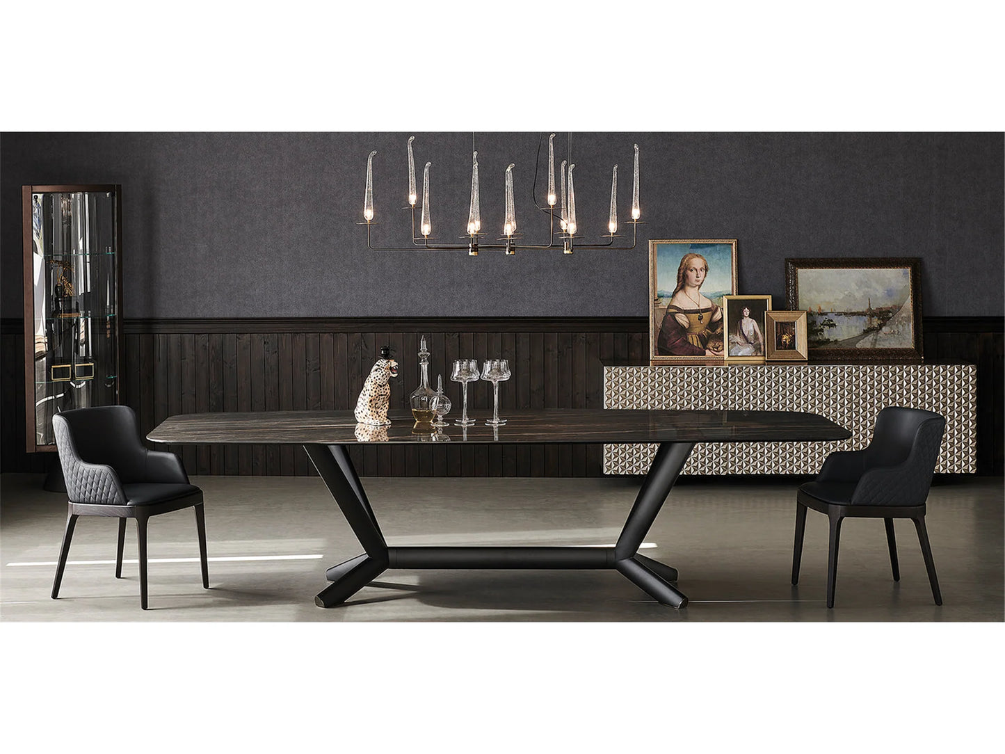 Luxury Modern Planer Keramik Dining Table European Style for Villa