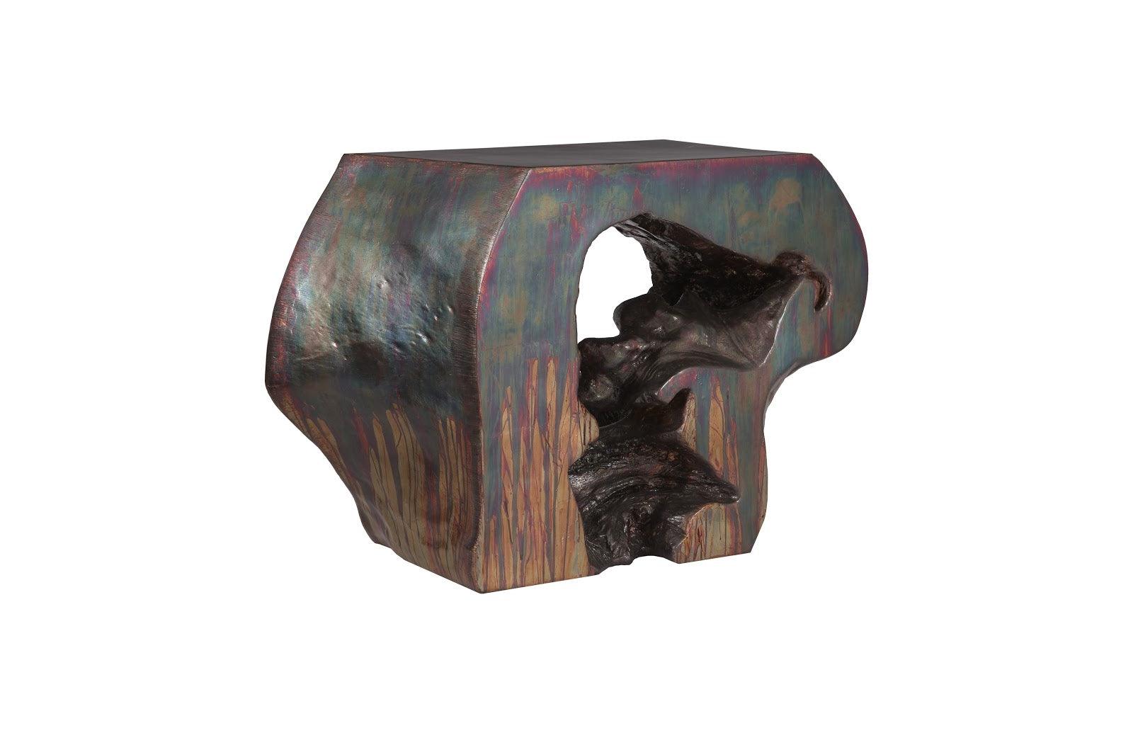 Luxury Modern Plateada Hollow Console Table European Style for Villa