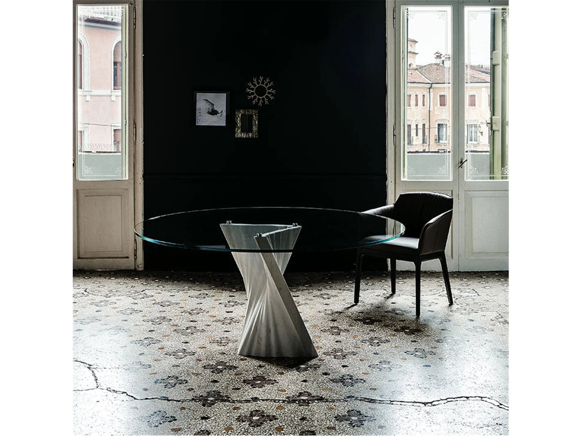 Luxury Modern Plisset Dining Table European Style for Villa