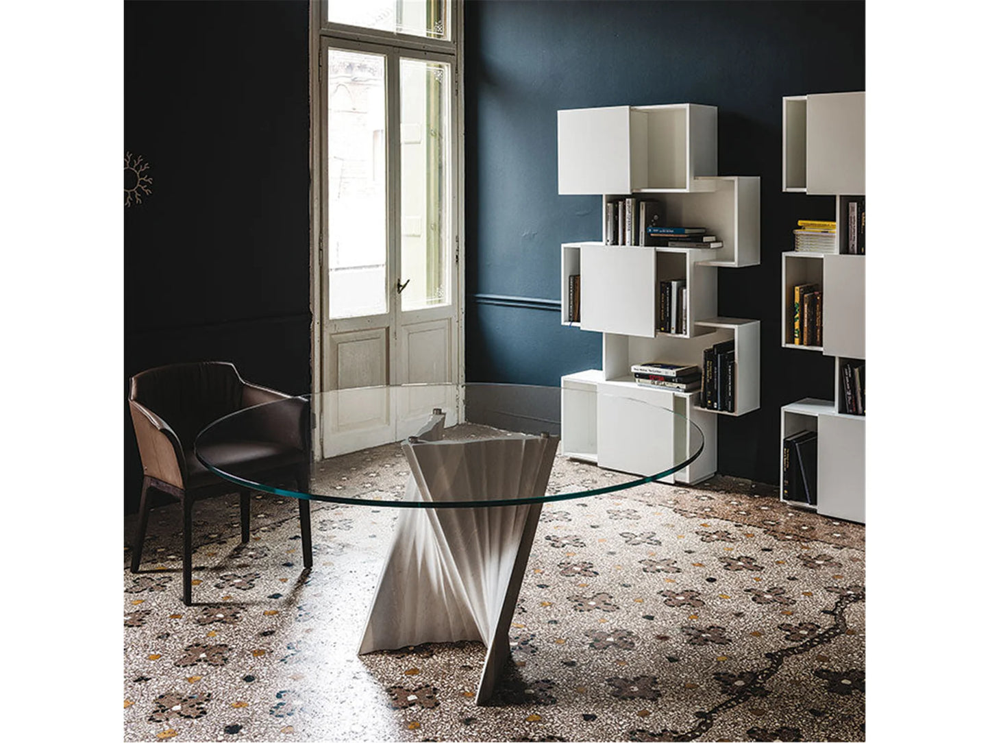 Luxury Modern Plisset Dining Table European Style for Villa