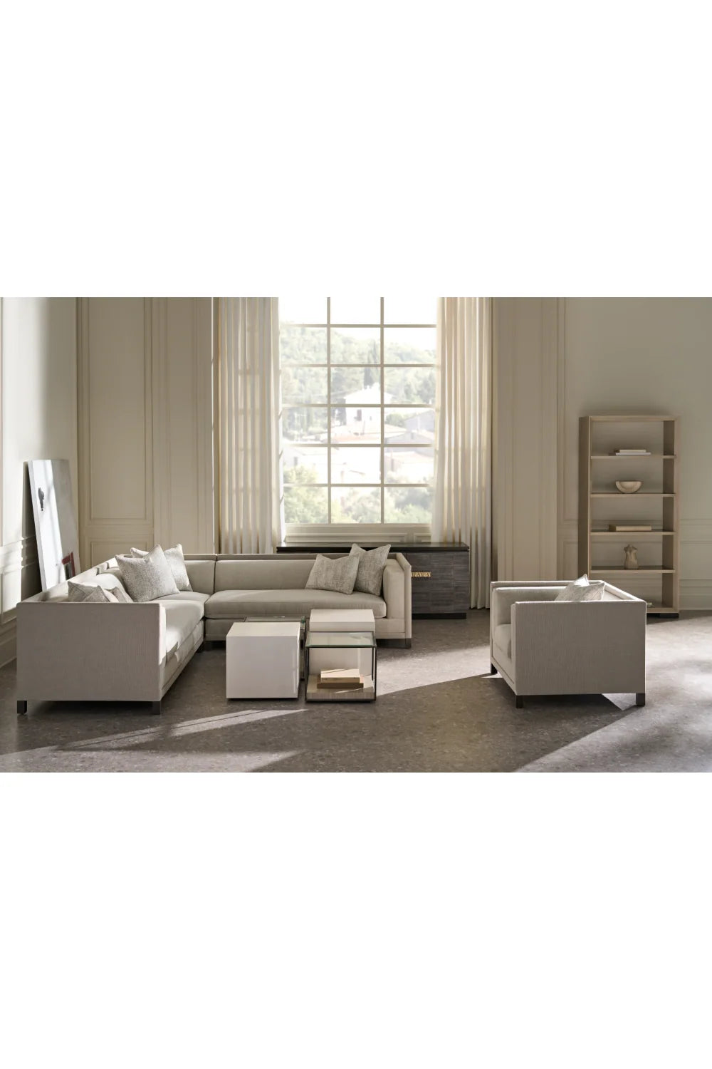 Luxury Modern Poplar 3-Drawer Chest European Style for Villa