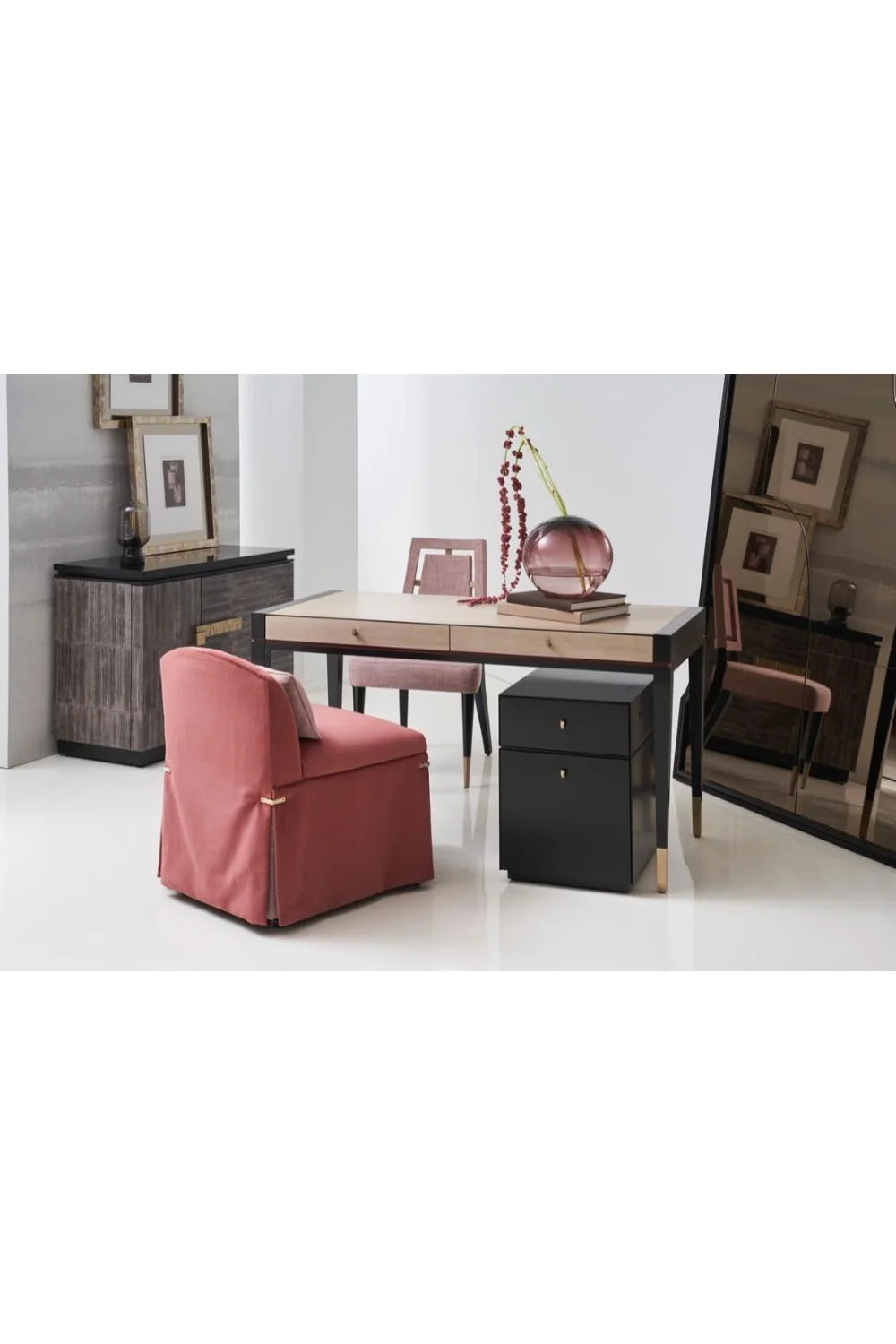 Luxury Modern Poplar 3-Drawer Chest European Style for Villa